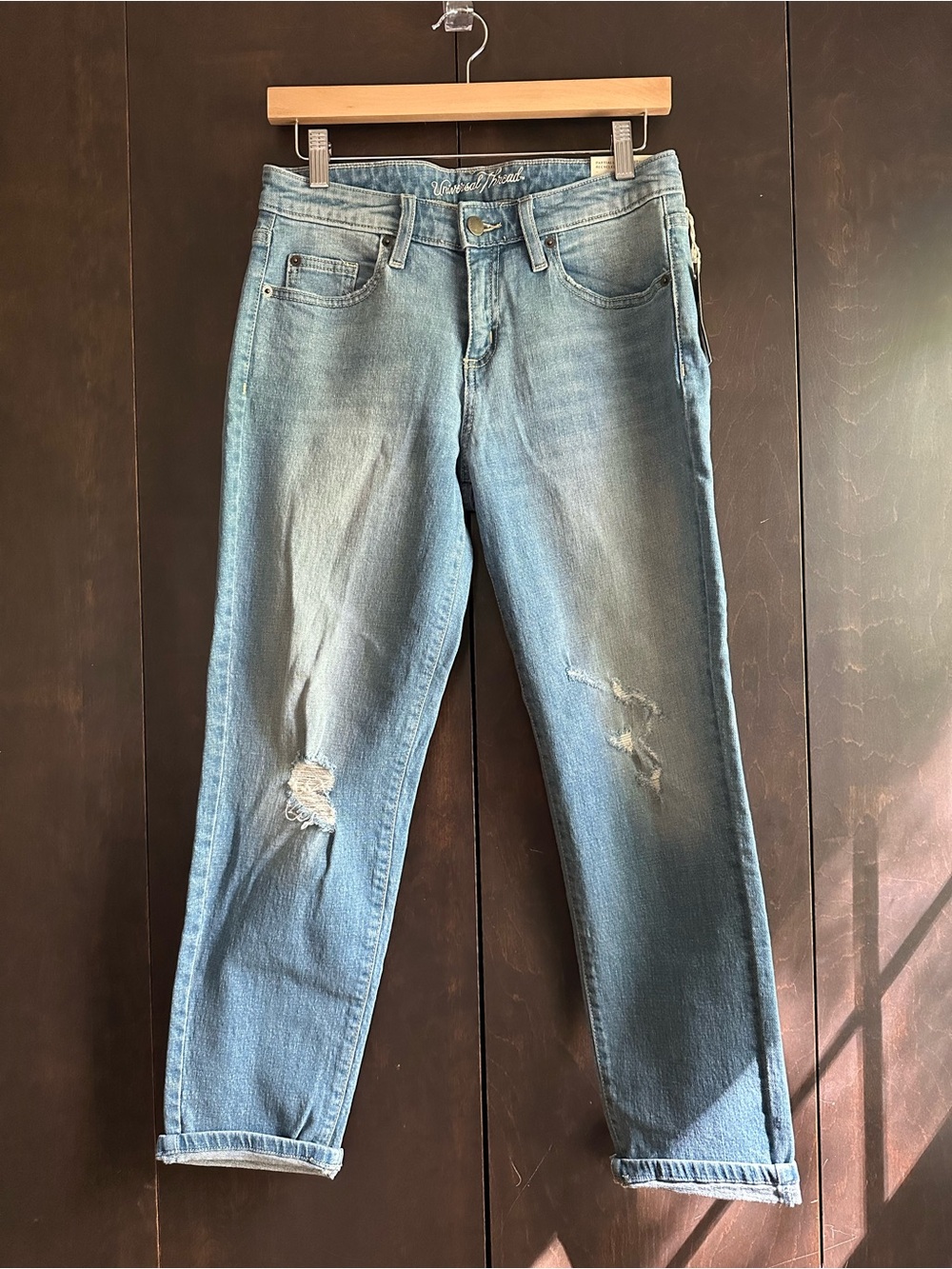 Universal Thread Light Blue Distressed Boyfriend Jeans